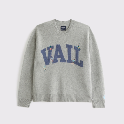Мужские свитеры Abercrombie & Fitch Oversized Vail Graphic Crew Sweater