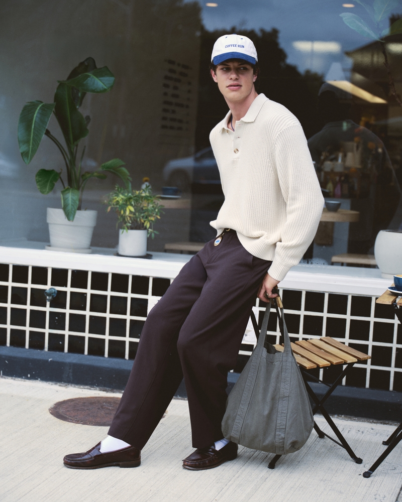 Collared 3-Button Sweater