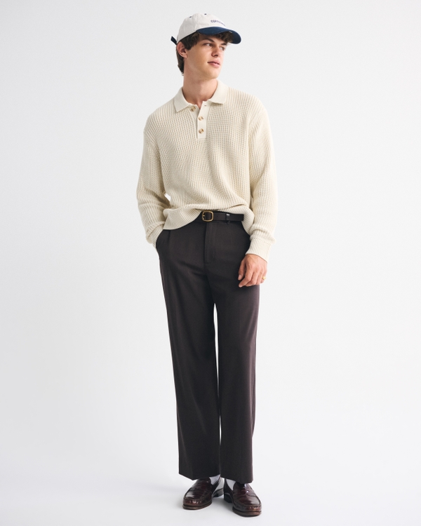 3-Button Collared Sweater