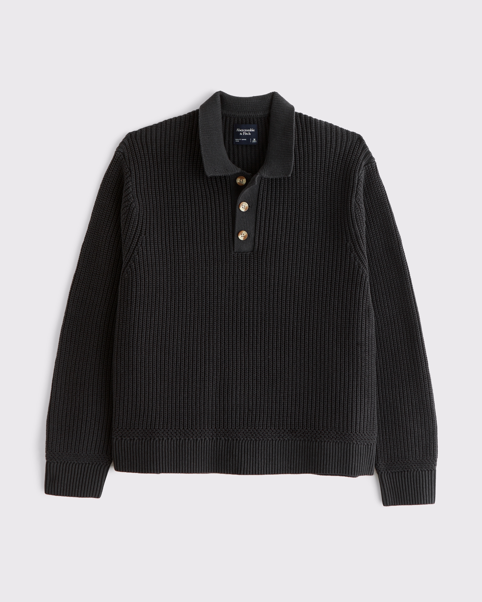 3-Button Collared Sweater