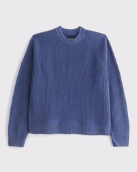 Oversized Waffle Crew Sweater