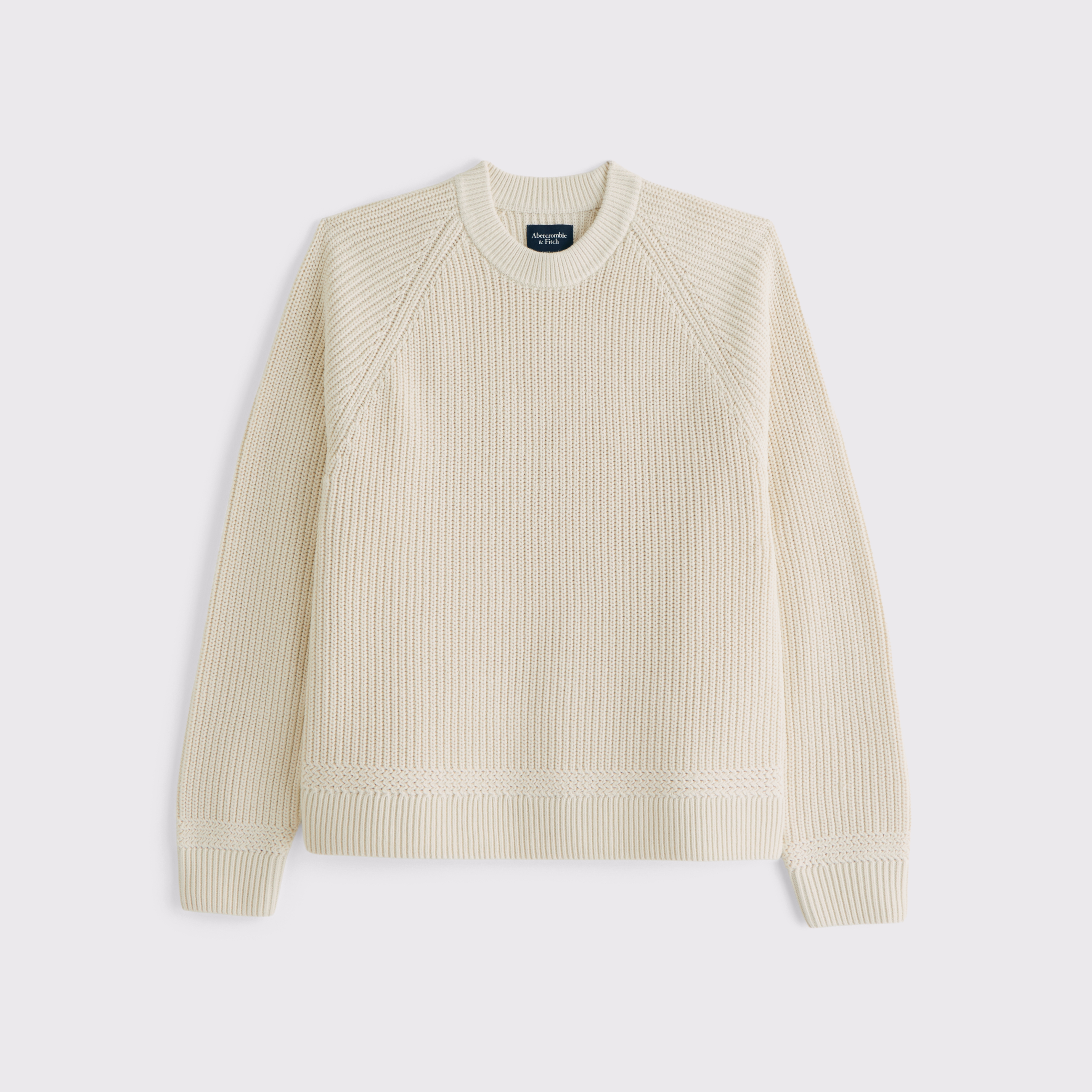 Men's Oversized Waffle Crew Sweater | Men's Tops