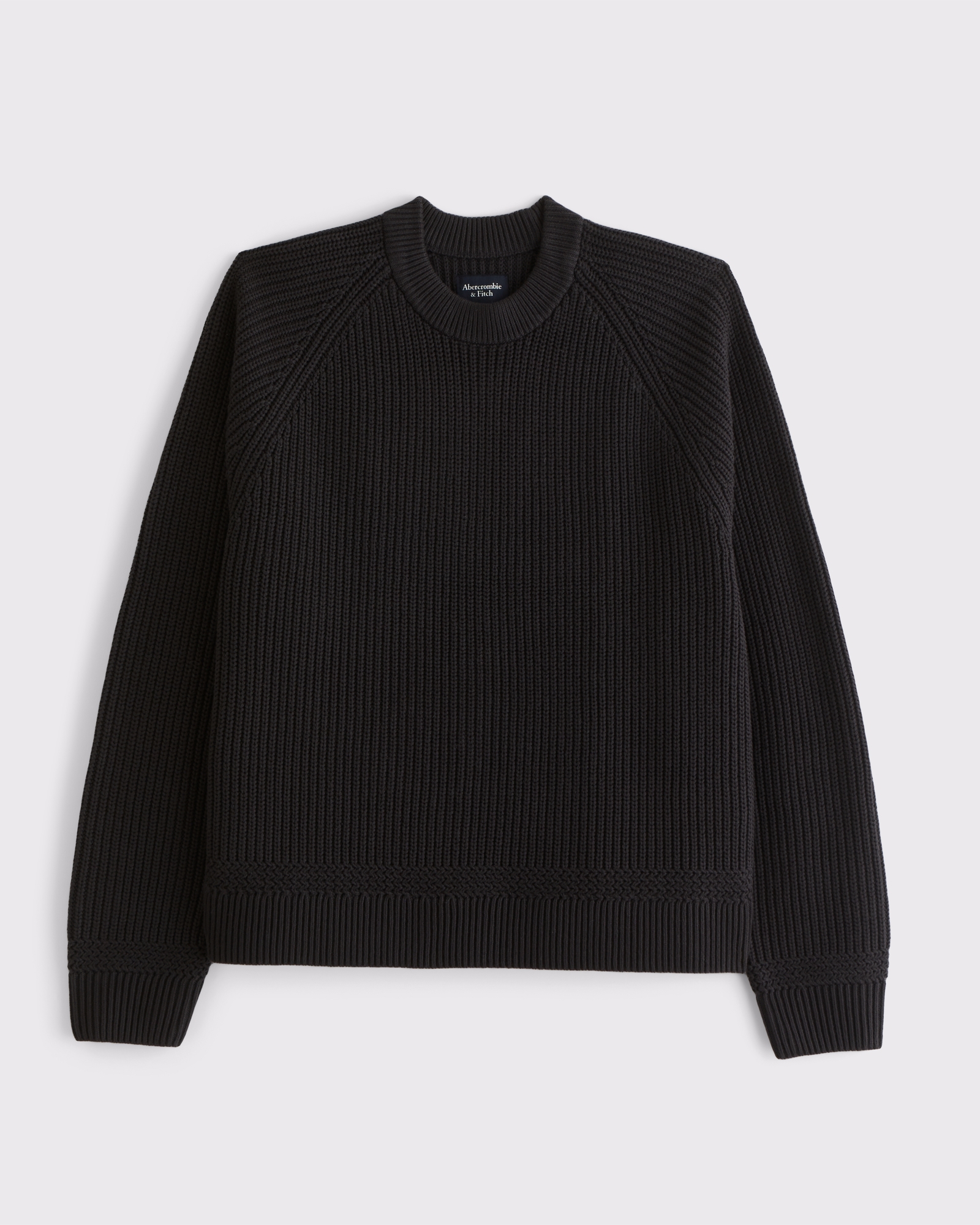 Oversized Waffle Crew Sweater