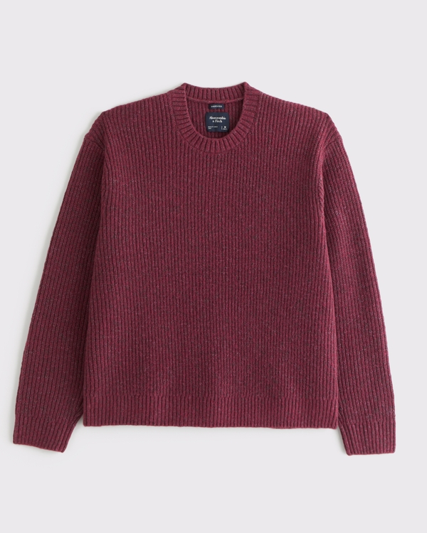 A&F Essential Crew Sweater, Purple view 1