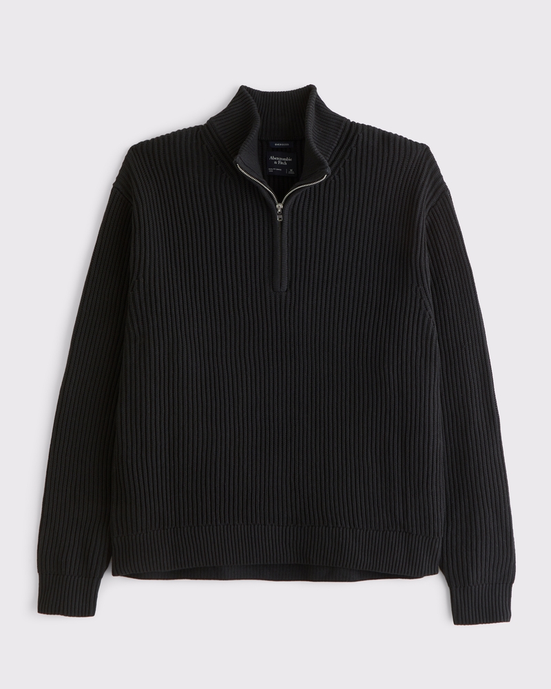 Men's Oversized Quarter-Zip Sweater | Men's Tops