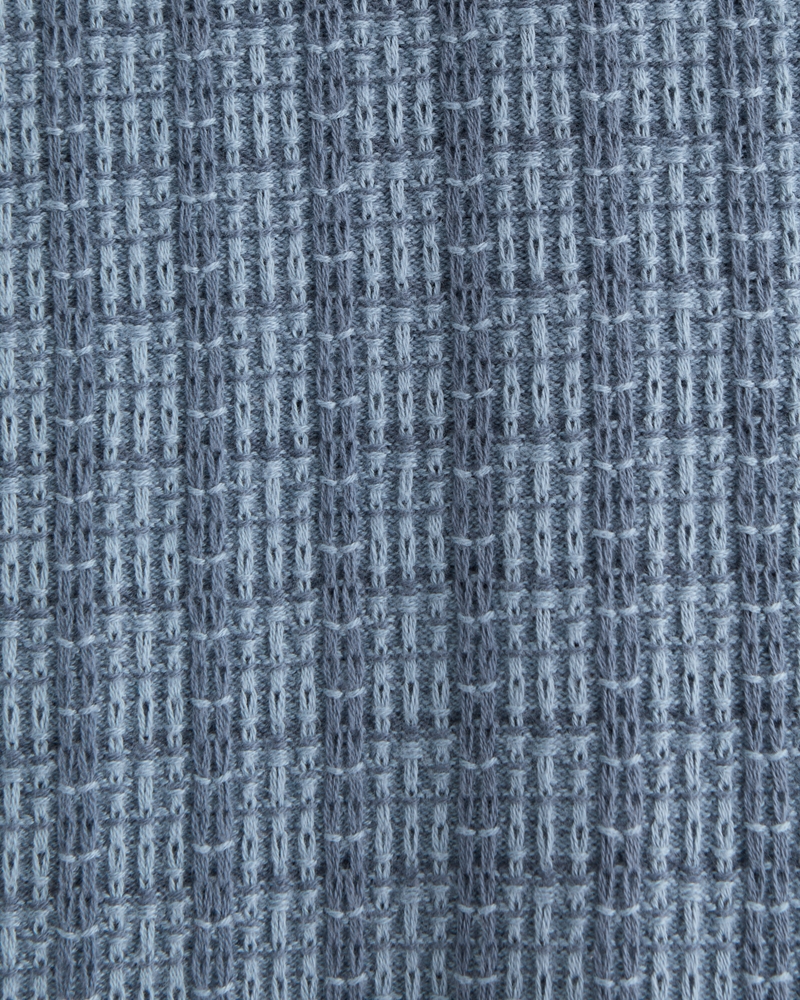Contrasted Stitch Button-Through Sweater Polo