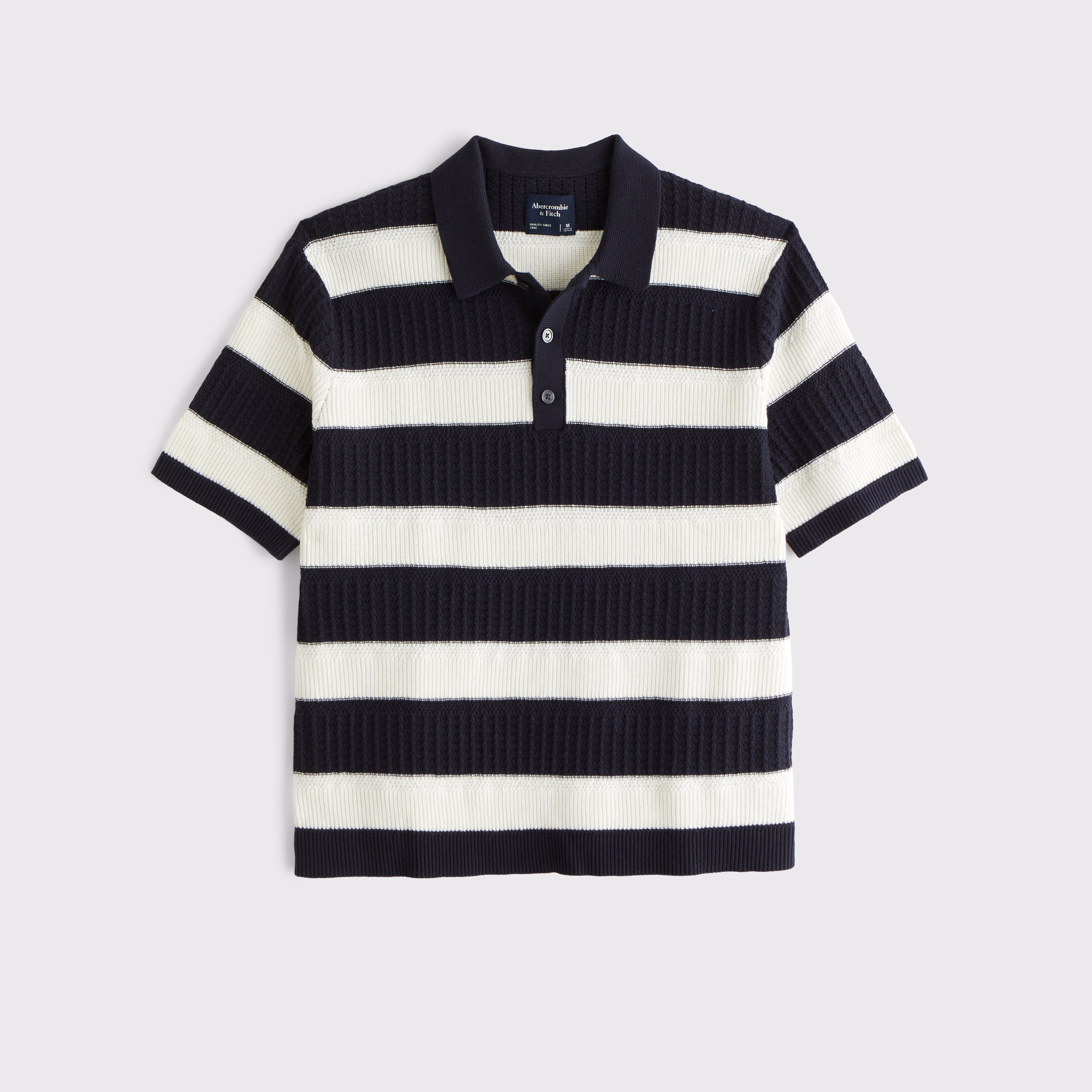 Men's Striped 3-Button Sweater Polo | Men's Clearance
