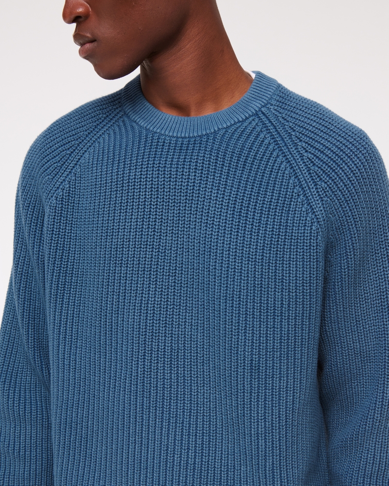 Oversized Washed Crew Sweater