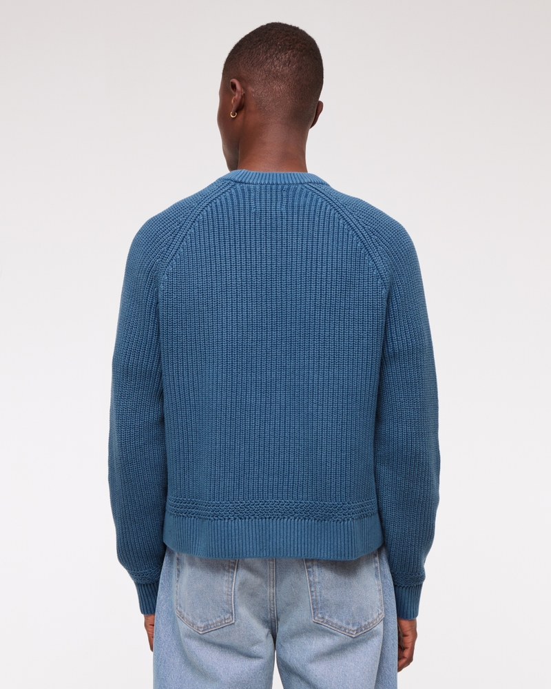 Oversized Washed Crew Sweater