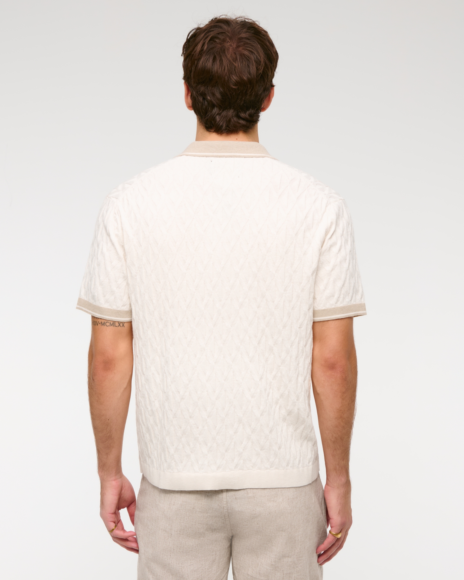 Retro Button-Through Sweater Polo