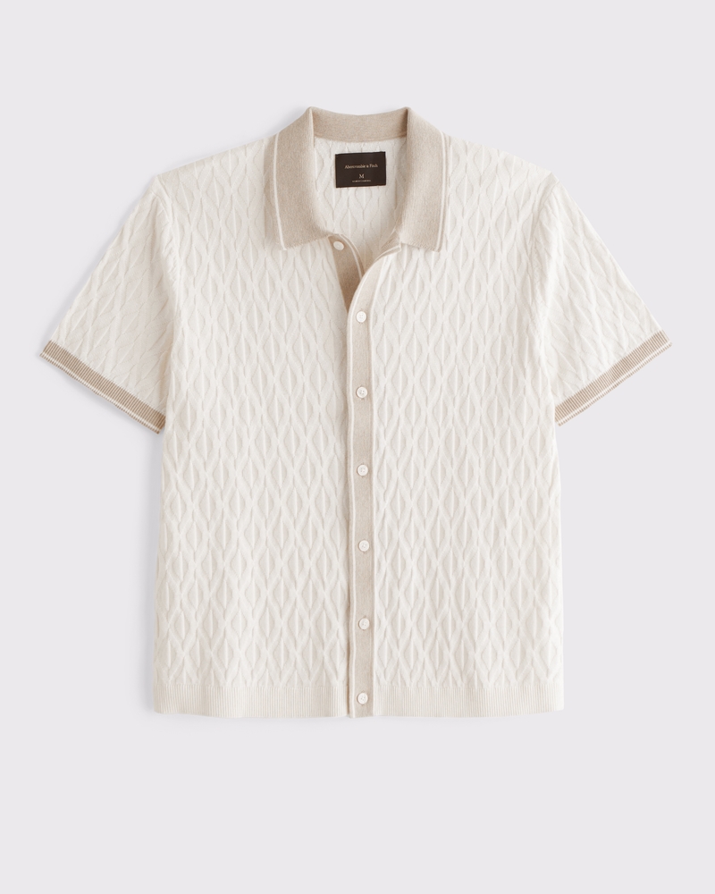 Retro Button-Through Sweater Polo