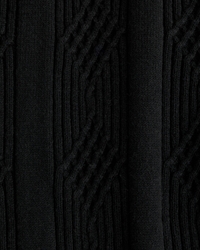 Vertical Cable Button-Through Sweater Polo