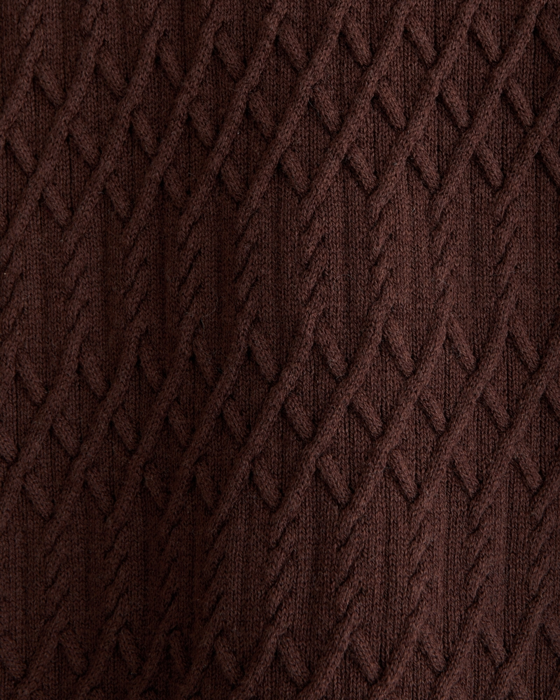 Cable Zip Sweater Polo