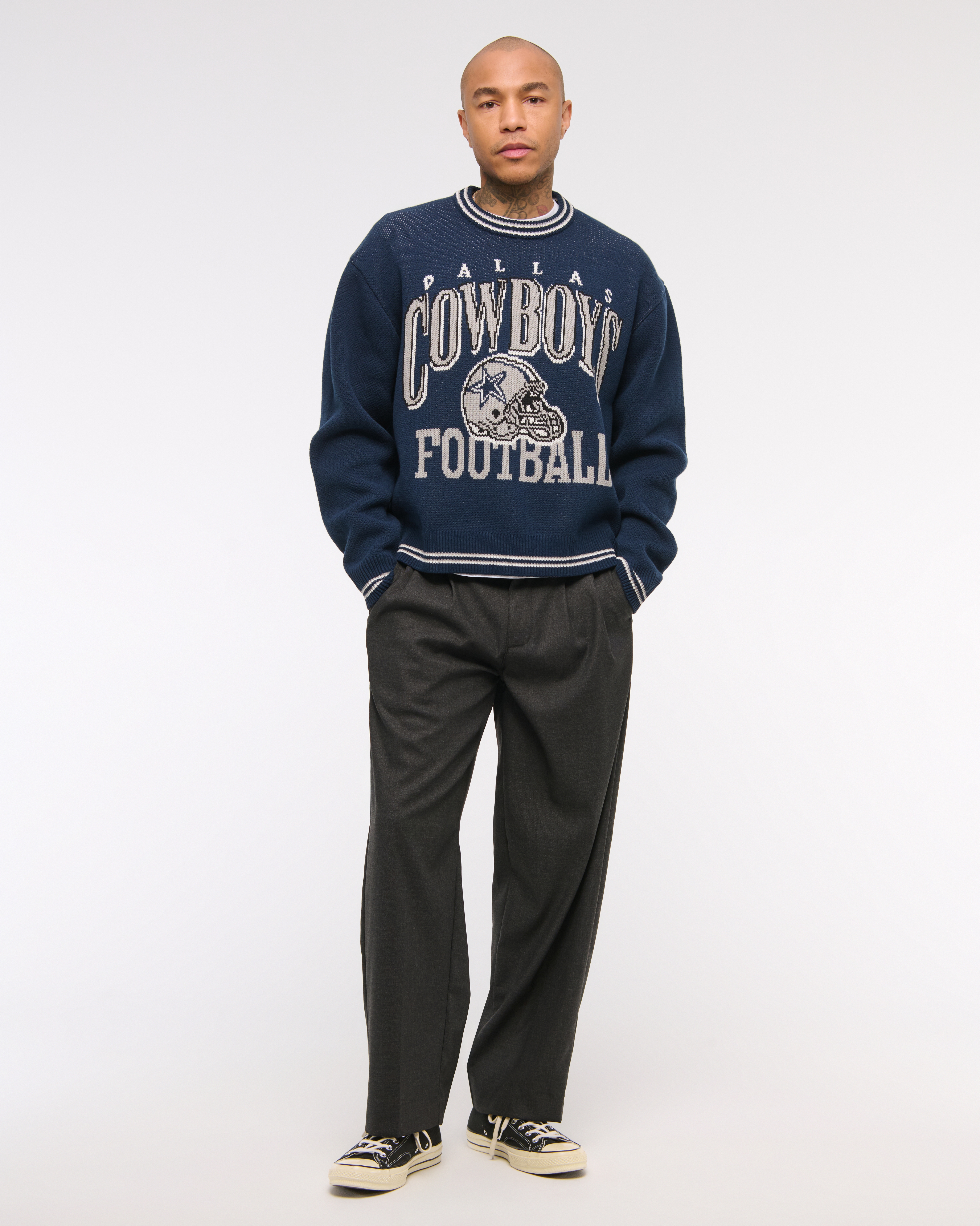 Men's Dallas Cowboys Graphic Crew Sweater | Men's Clearance