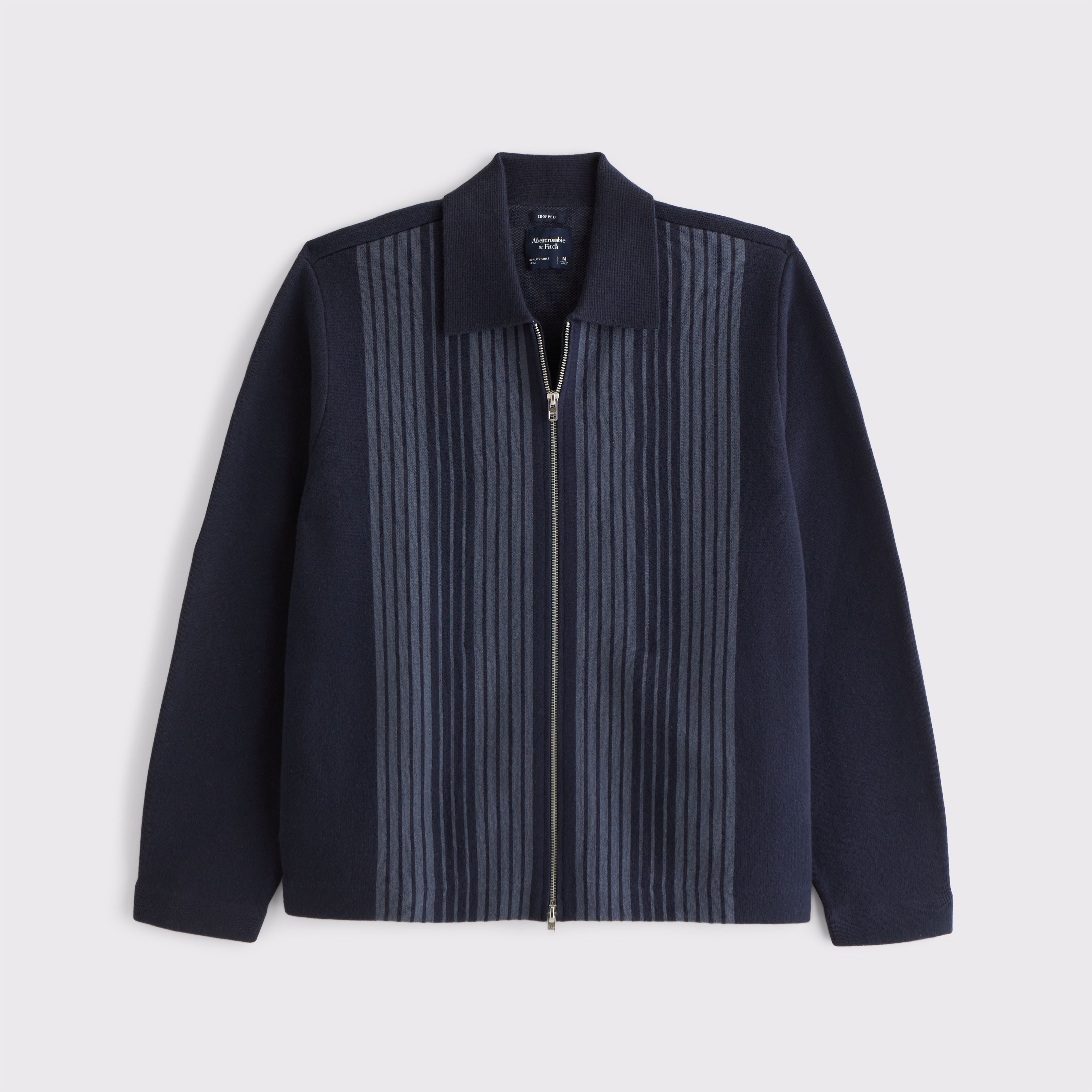 ジャケット・アウター Abercro&Fitch Men's Cropped Wool-Blend Zip Jacket | Men's Coats & Jackets