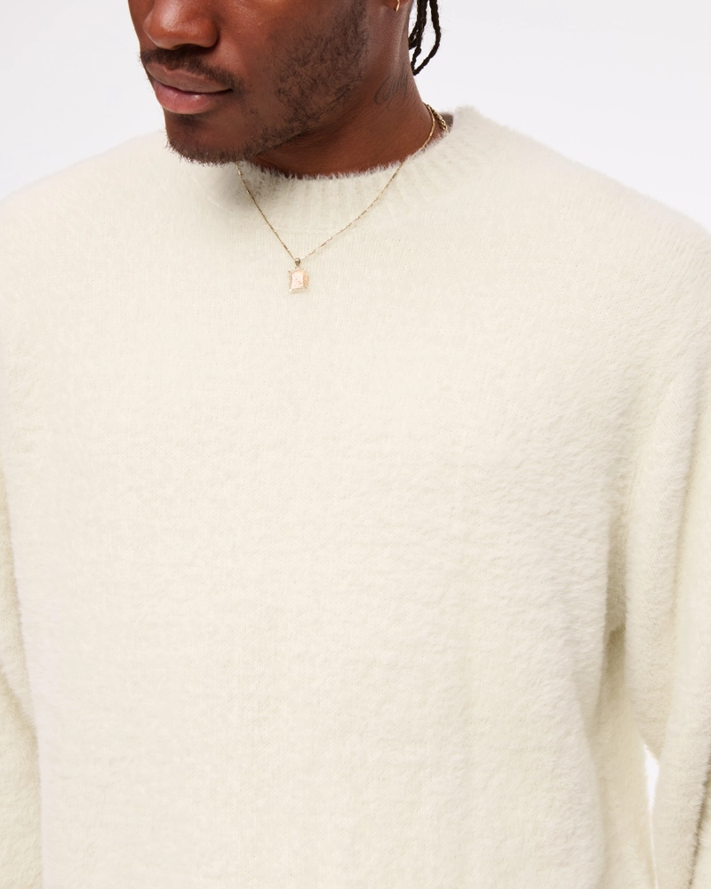 Oversized Fuzzy Crew Sweater