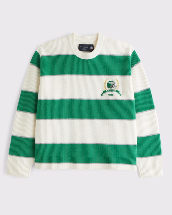 Philadelphia Eagles Crew Sweater, Green Stripe view 1