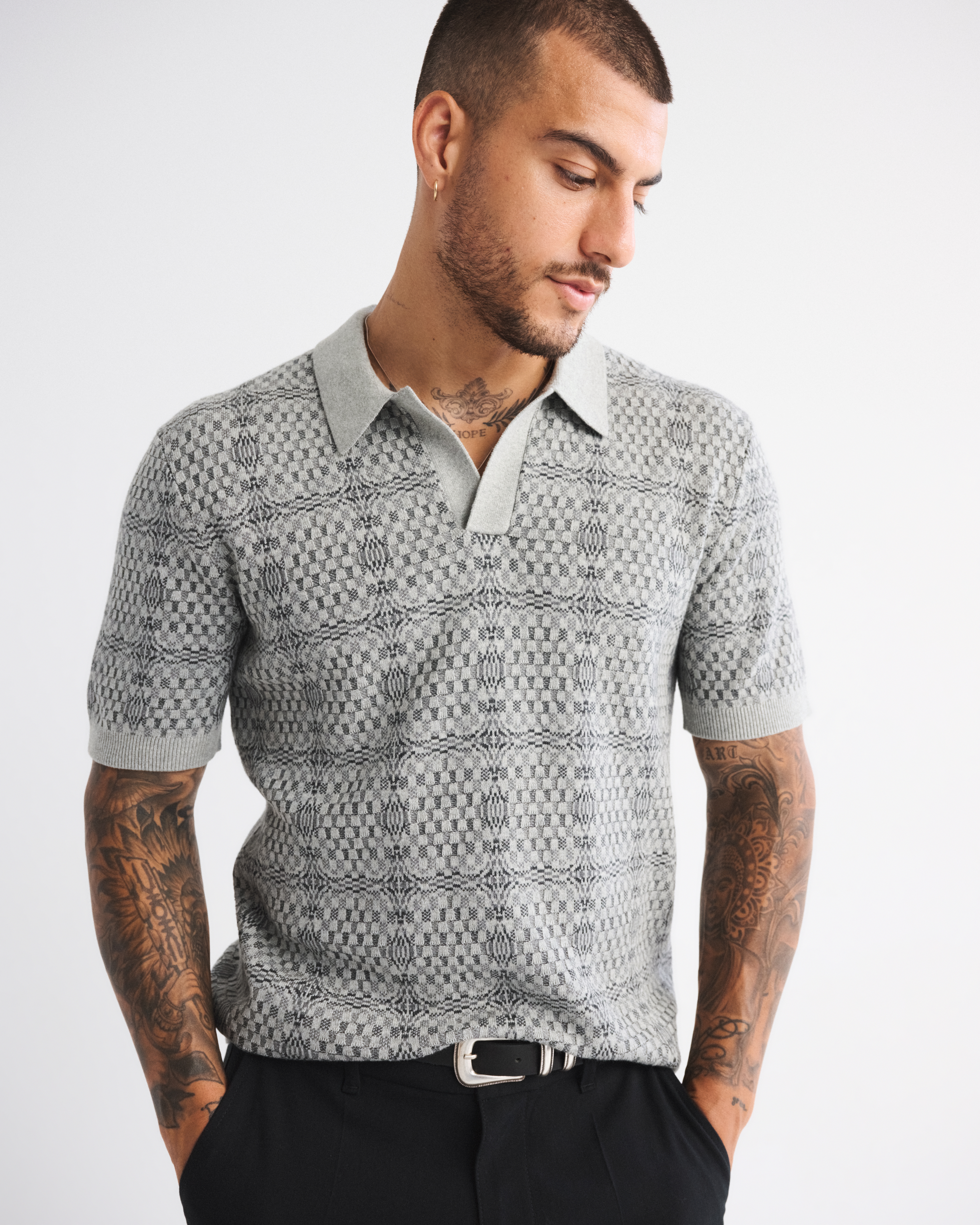 Johnnyページ　THE TOE Hydra Polo Onepiece Men's Textile-Inspired Johnny Collar Sweater Polo | Men's