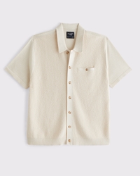 Pullover-Polo im Retro-Style mit Knopfleiste