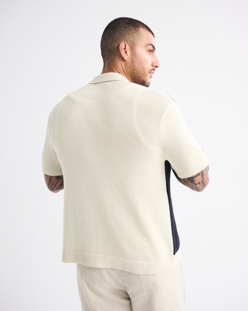 Retro-Inspired Button-Through Sweater Polo