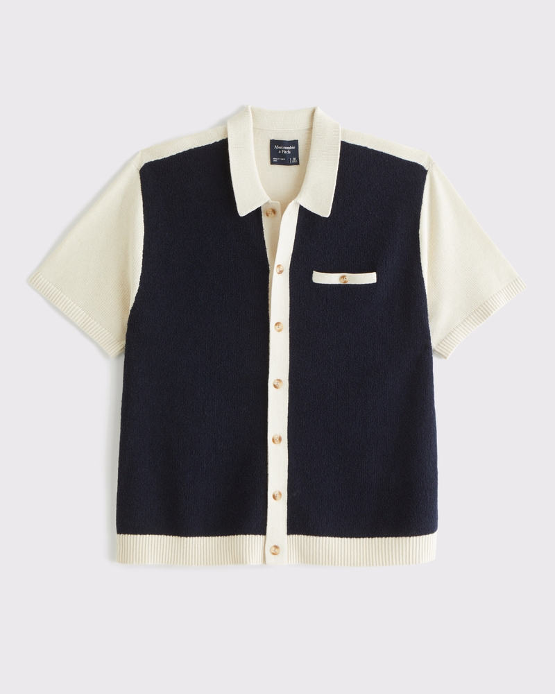Retro-Inspired Button-Through Sweater Polo