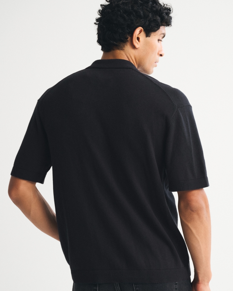 Retro-Inspired Button-Through Sweater Polo