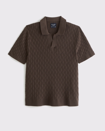 Textured Johnny Collar Sweatshirt
