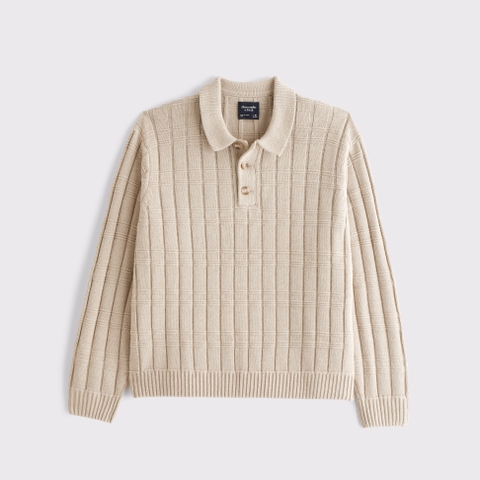 Мужские свитеры Abercrombie & Fitch 3-Button Collared Sweater