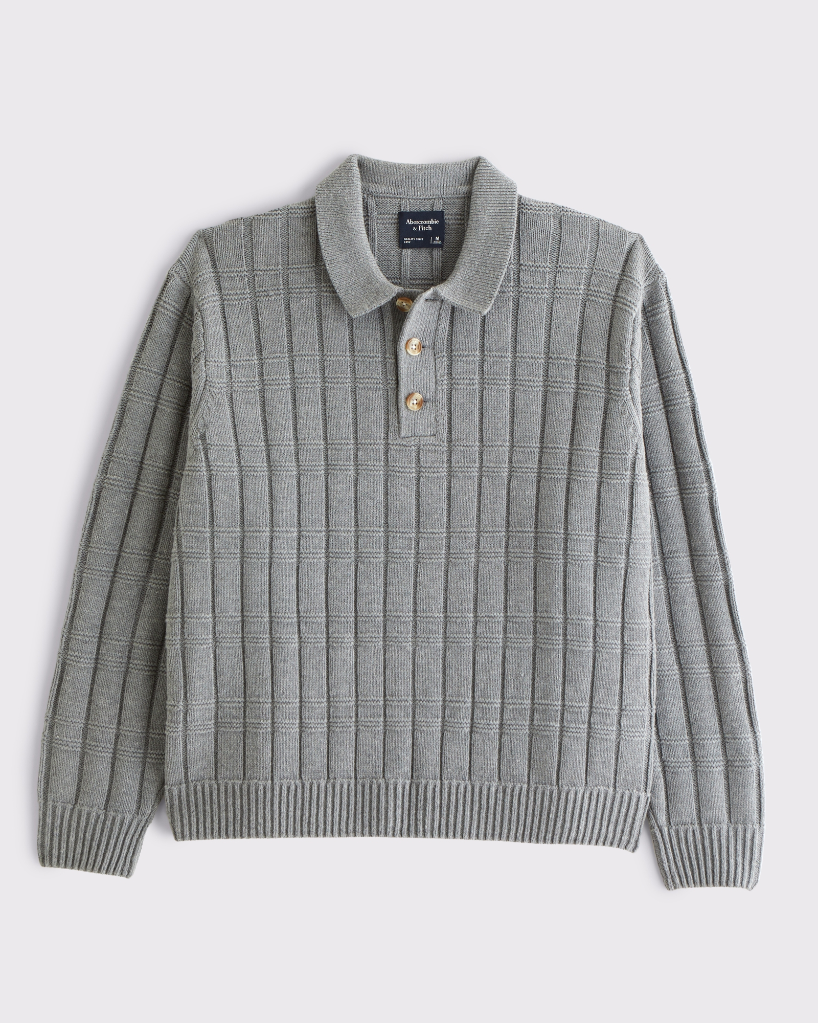 メンズ 3ボタン襟付きセーター | メンズ セール | Abercrombie.com