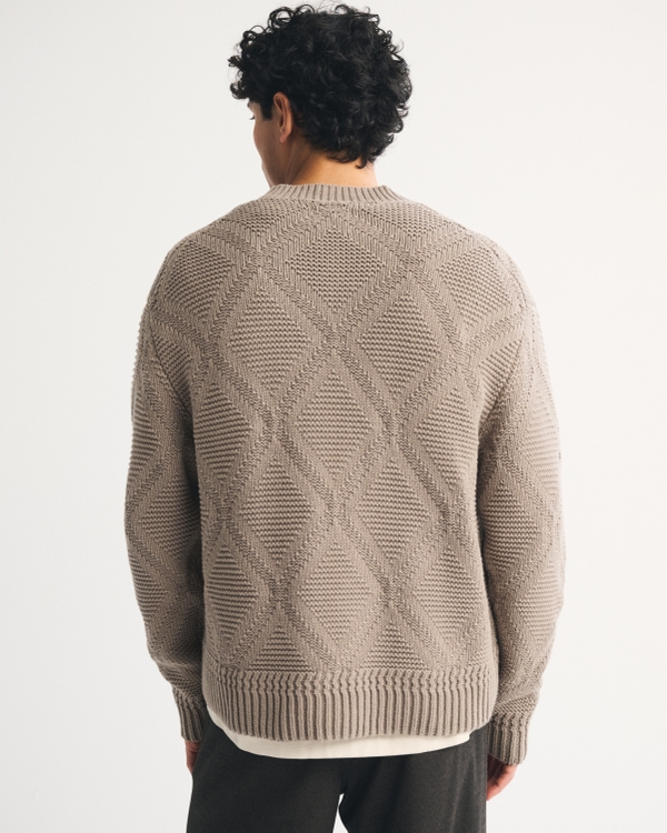 Diamond Stitch Crew Sweater