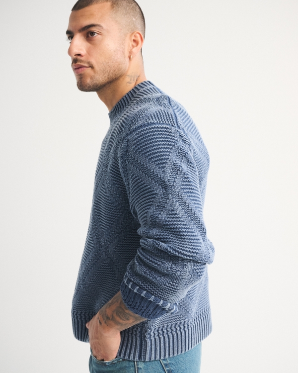 Diamond Stitch Crew Sweater