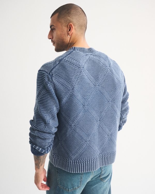 Diamond Stitch Crew Sweater