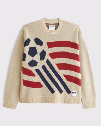 Oversized FIFA World Cup Graphic Crew Sweater