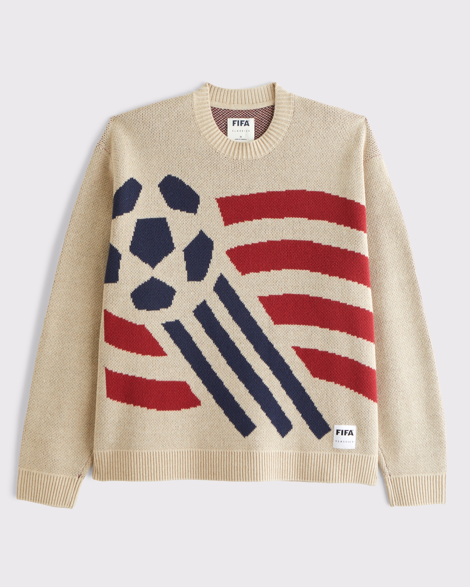 Oversized FIFA World Cup Graphic Crew Sweater