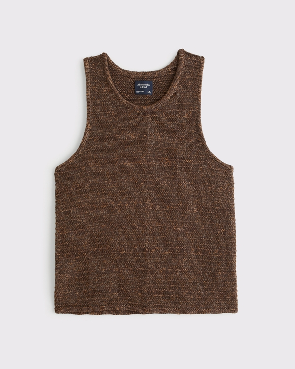 Textural Sweater Tank, Brown view 1