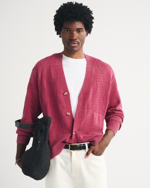 Sperry 100% Cotton Cardigan, Red view 2