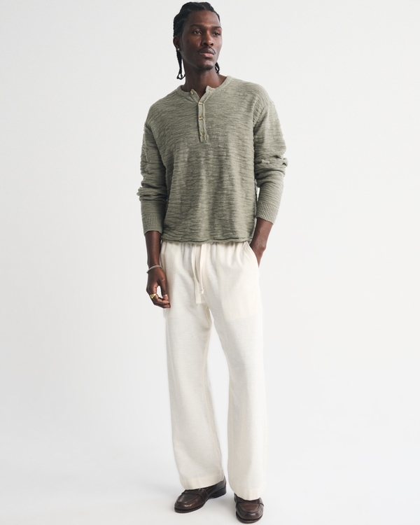 100% Cotton Knit Henley