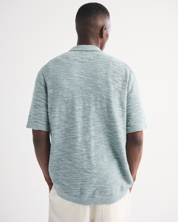 Men's 100% Cotton Knit Button-Through Polo | Men's | Abercrombie.com