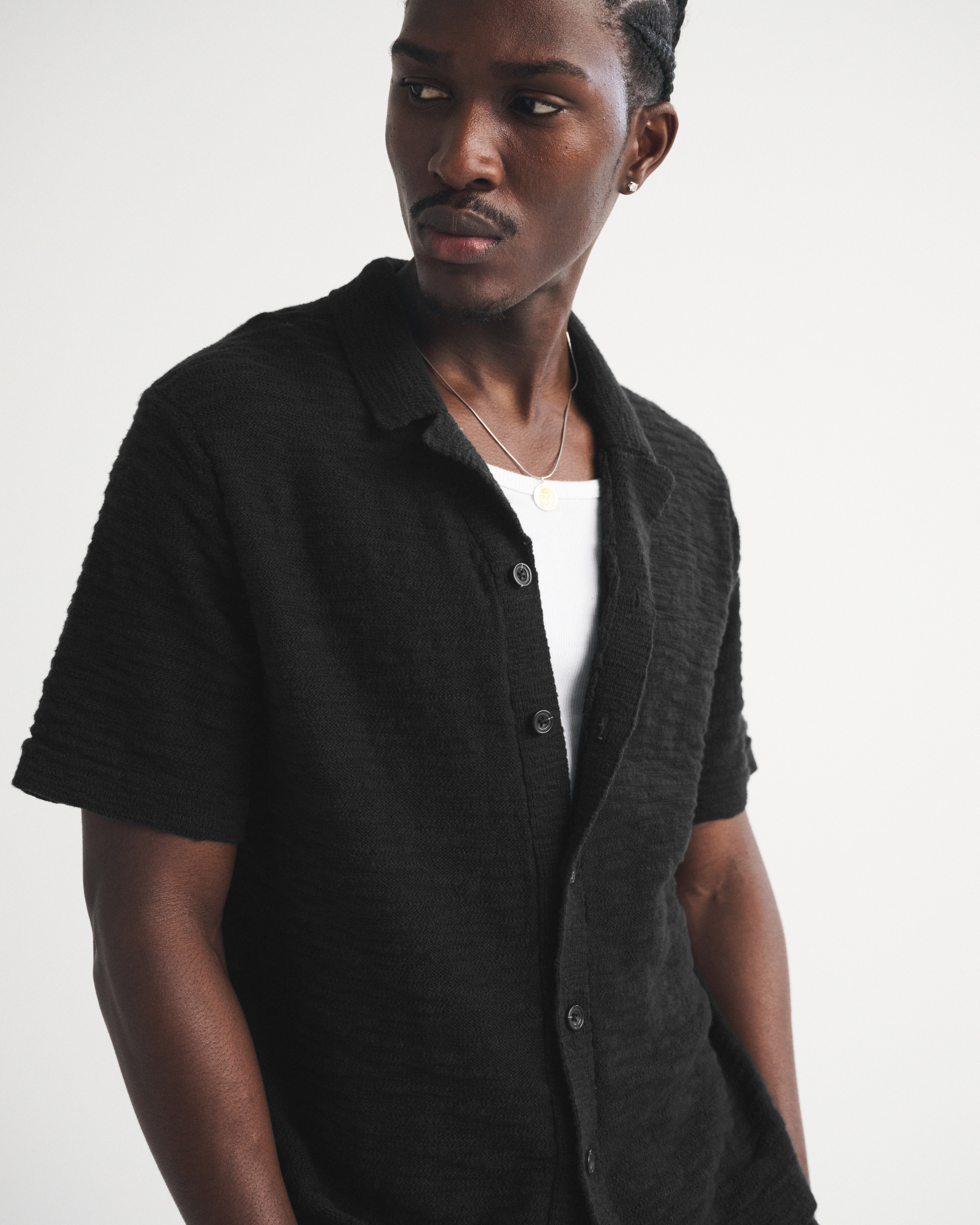 Мужские топы Abercrombie & Fitch 100% Cotton Knit Button-Through Polo — фото 2
