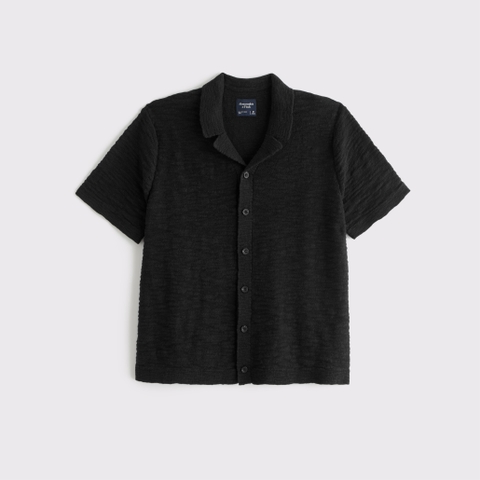 Мужские топы Abercrombie & Fitch 100% Cotton Knit Button-Through Polo