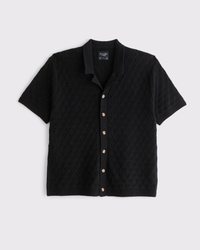 100% Cotton Button-Through Sweater Polo