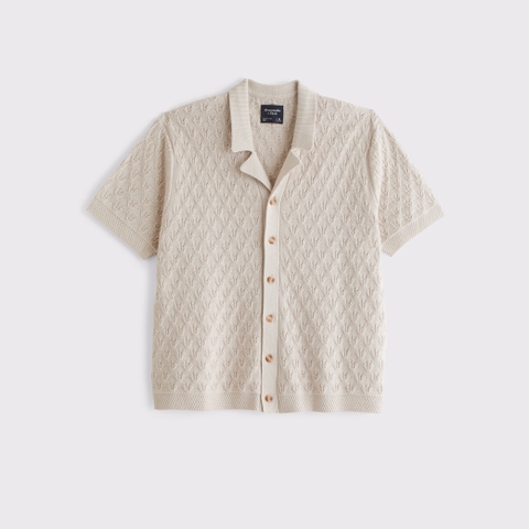 Мужские свитеры Abercrombie & Fitch 100% Cotton Button-Through Sweater Polo