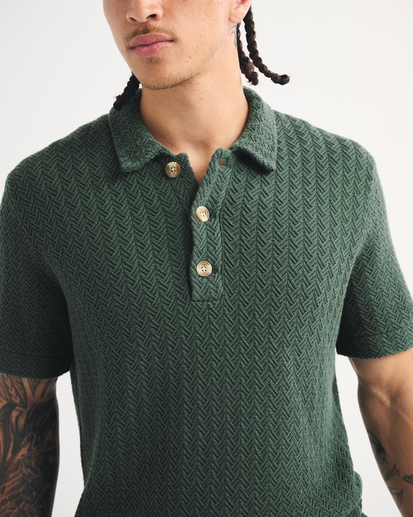 100% Cotton 3-Button Sweater Polo