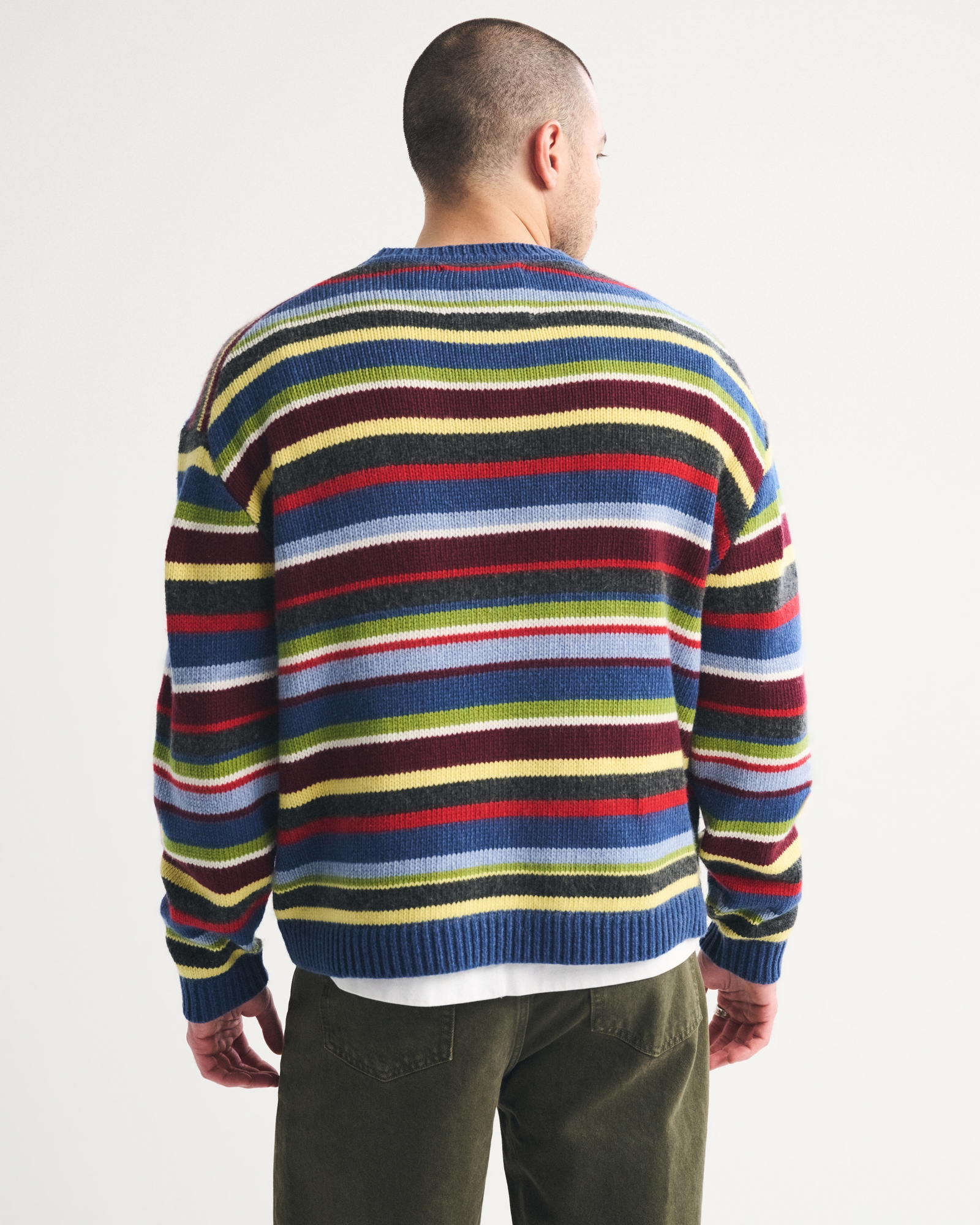 Striped Crew Sweater
