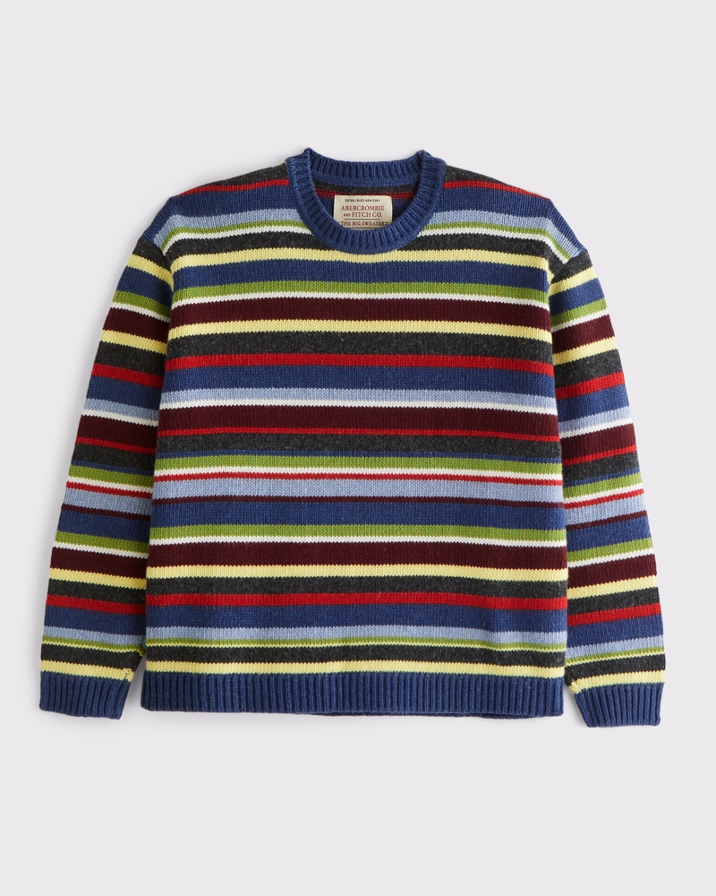 Men's Striped Crew Sweater | Men's Clearance | Abercrombie.com