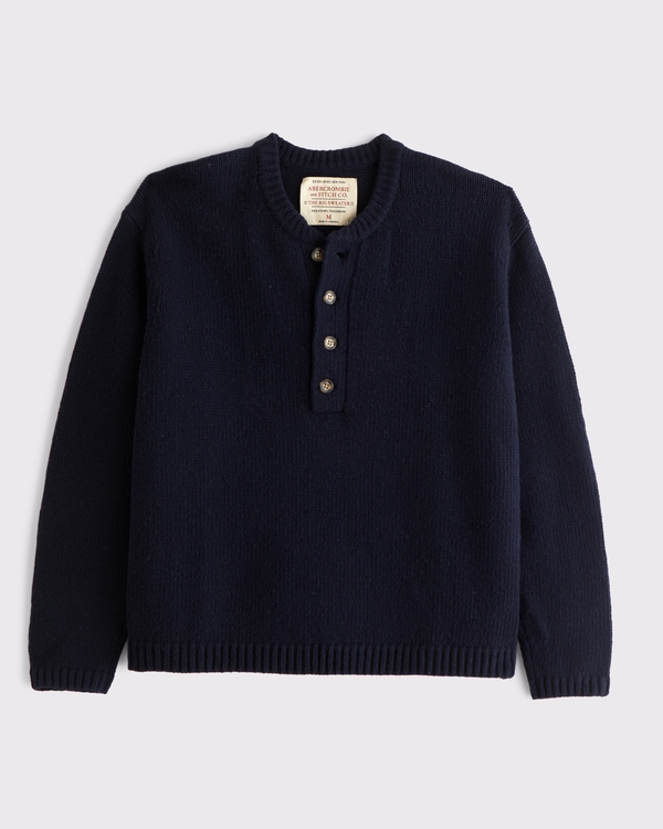 Henley Sweater, Deep Navy view 2