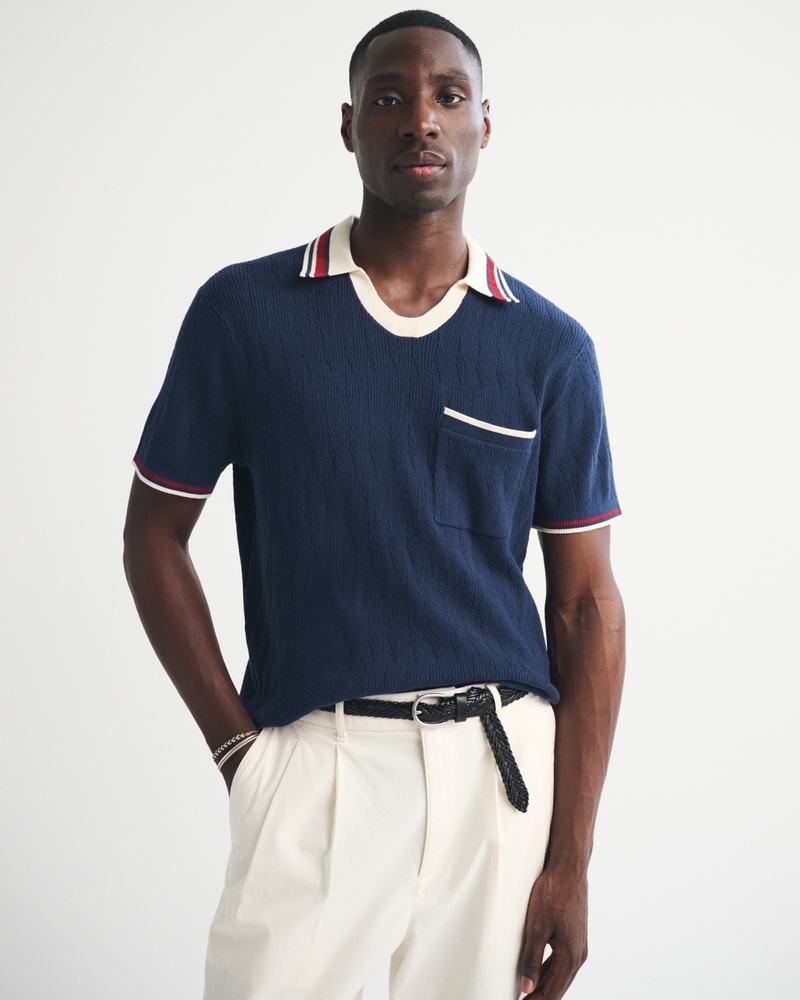 Varsity Johnny Collar Sweater Polo - thumbnail 7