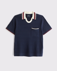 Varsity Johnny Collar Sweater Polo