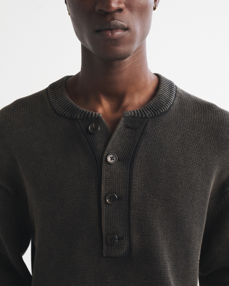 100% Cotton Sweater Henley - thumbnail 6