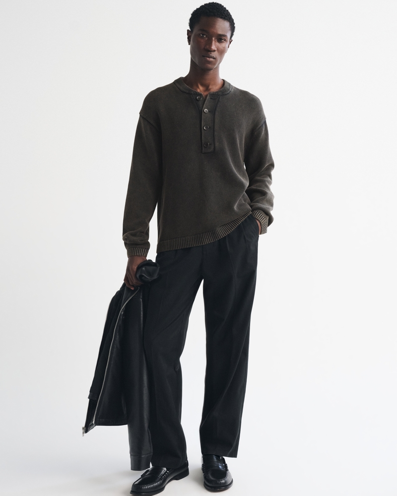 100% Cotton Sweater Henley - thumbnail 8